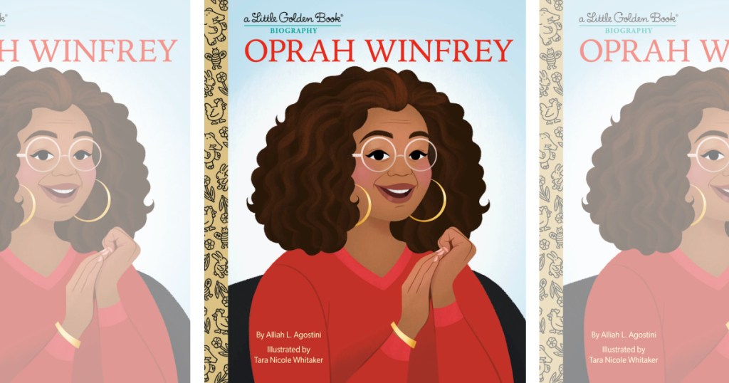 three side by side stock images of the oprah winfrey little golden book