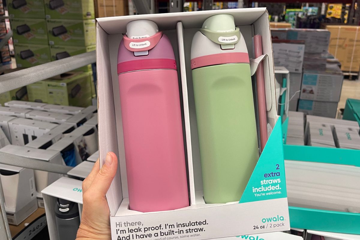 owalla bottles 2 pack 24oz in pink and green