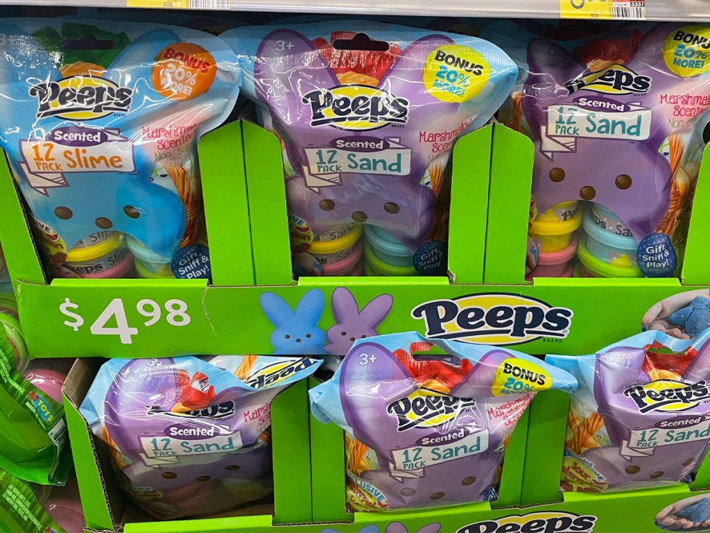 peeps sand and slime toys in bags 