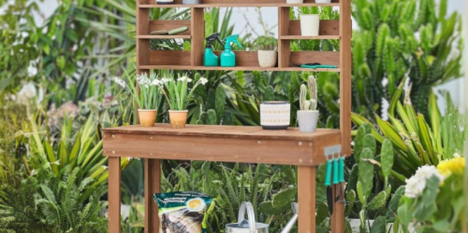 Wooden Potting Bench Only $89 Shipped on Amazon (Reg. $113)