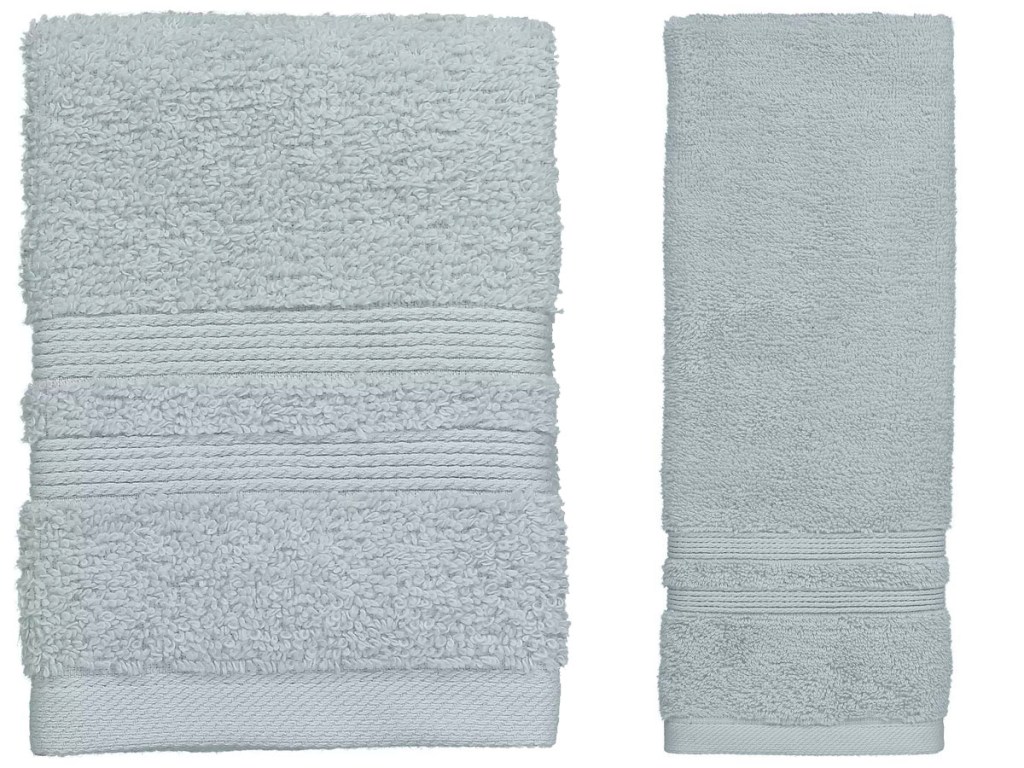 green sonoma bath towel and hand towel