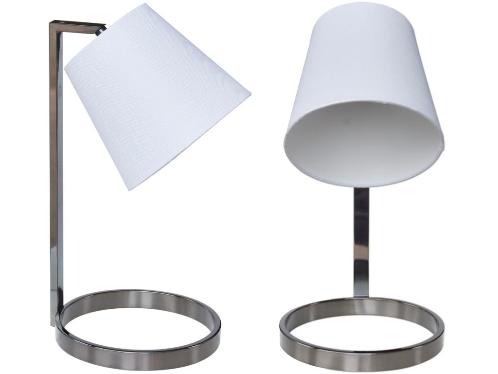 white cone lamp stock image front and side 