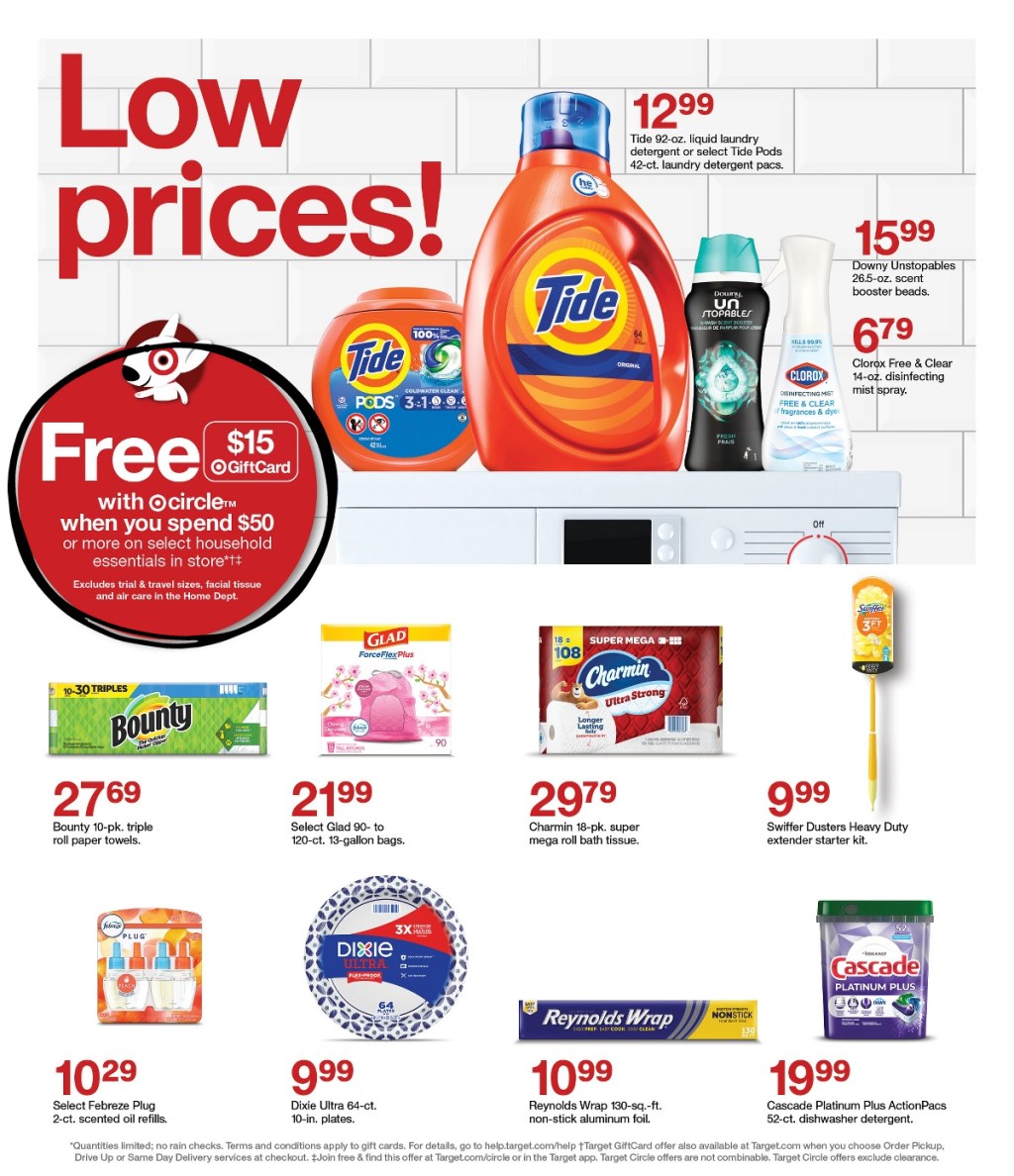 page from weekly Target ad