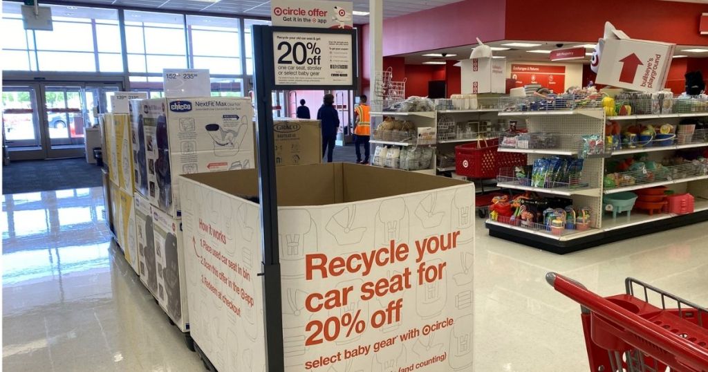 Giant box for target Car Seat trade in event