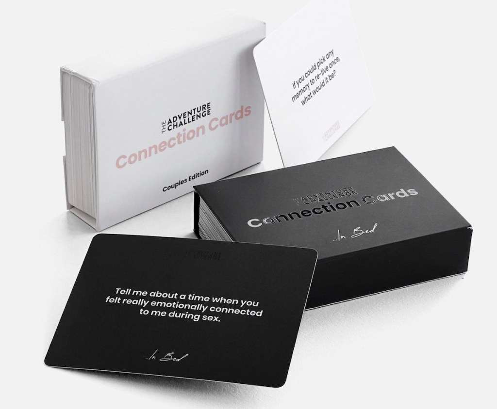 stock photo of black and white connection cards