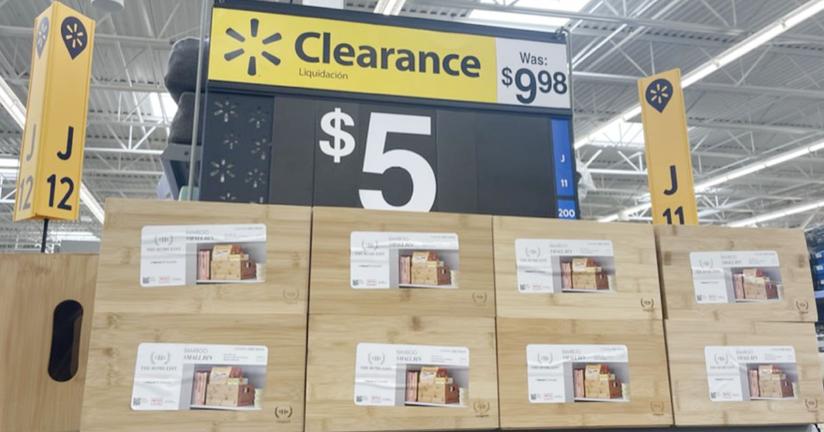 *HOT* The Home Edit Bamboo Storage Bins Possibly Only $5 at Walmart + More Deals