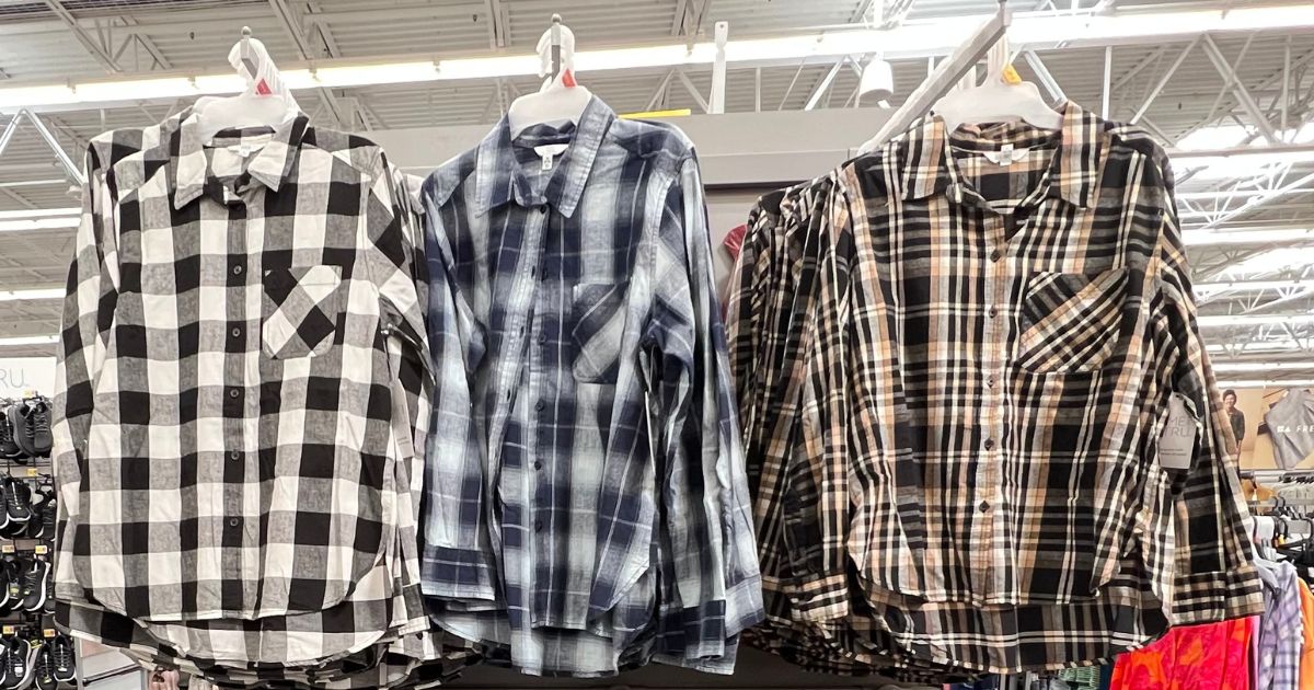 time and true ladies plaid flannel shirts
