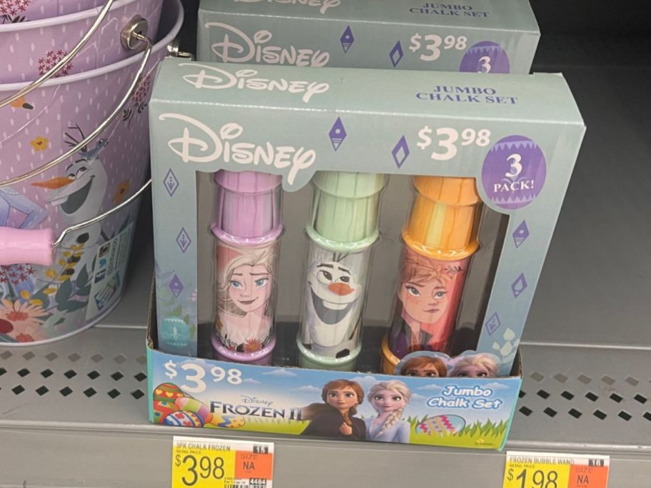 pack of Disney Frozen Sidewalk Chalk on shelf