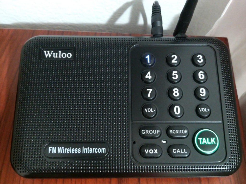 wireless intercom on table