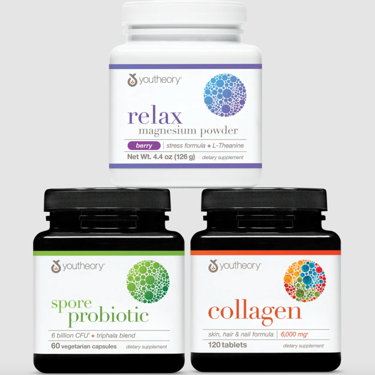 three sleep supplements stacked