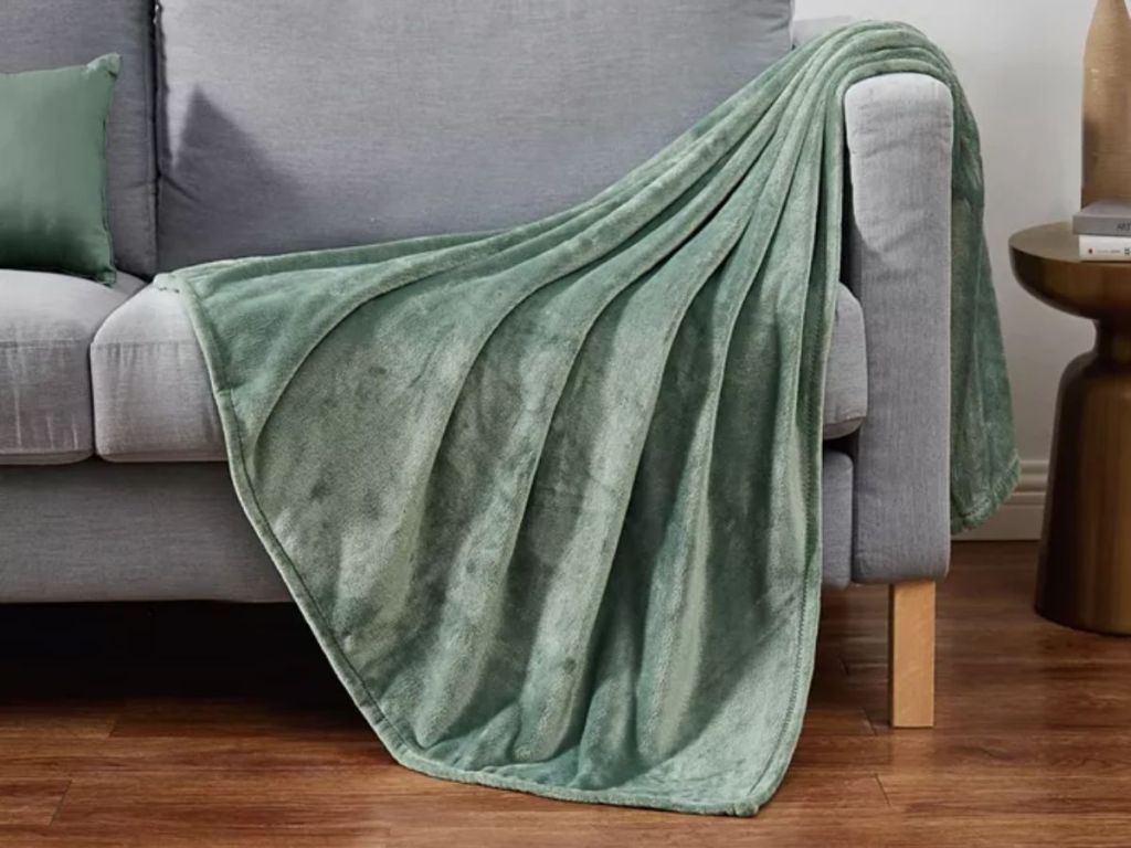 Cannon Solid Plush Throw, 50" x 60"