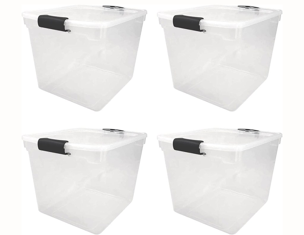 Storage container 4-pack with lids