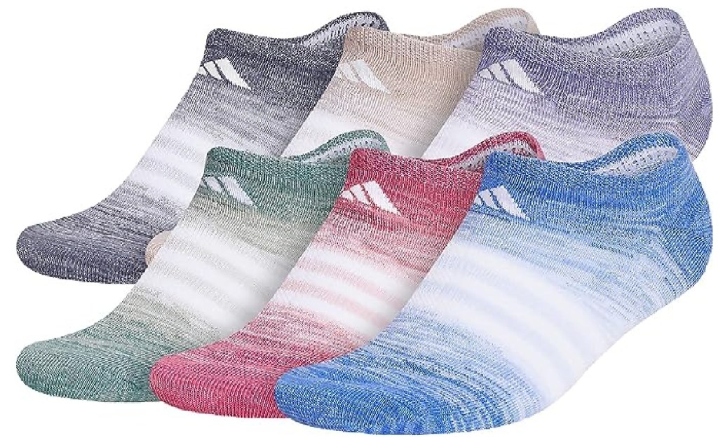 Adidas Women's Superlite Ombre No Show Socks 6 Pack