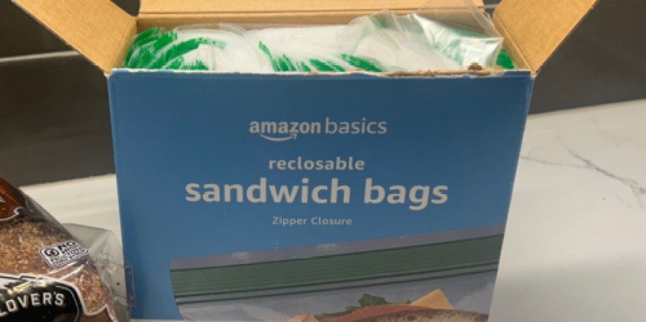 Amazon Basics Sandwich Bags 300-Count Box Only $4.83 Shipped