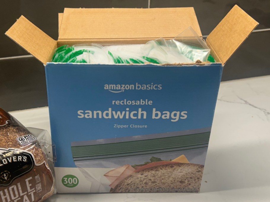 Amazon Basics Sandwich Bags 300-Count Box Only $4.83 Shipped