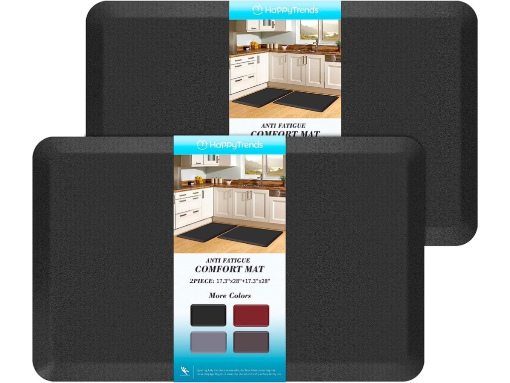 HappyTrends Anti-Fatigue Cushioned Kitchen Mat 2-Pack