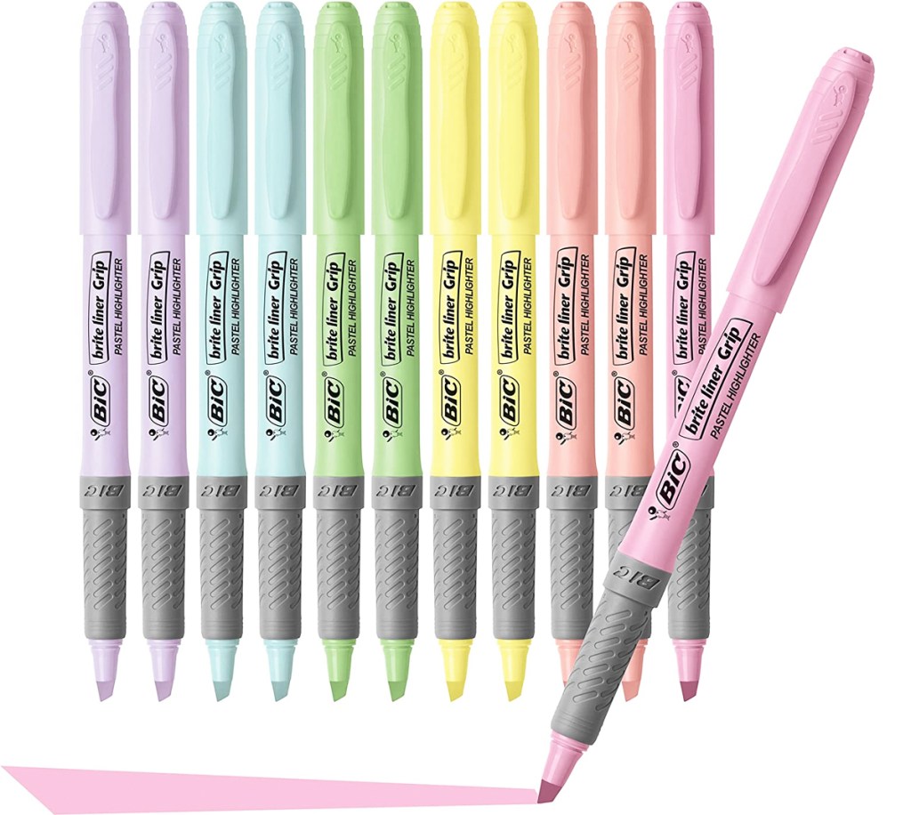set of pastel highlighters