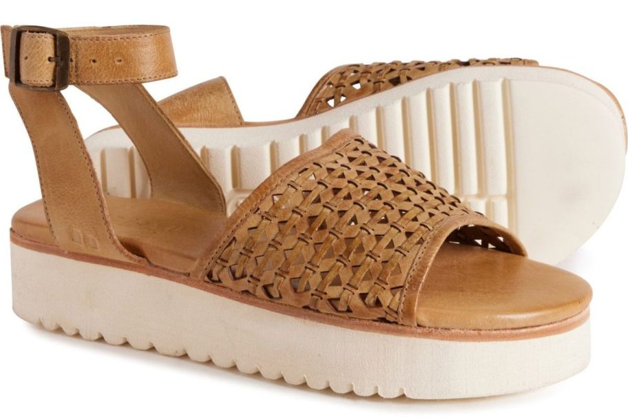 Bed Stu Brisa Leather Platform Sandals for Women stock image