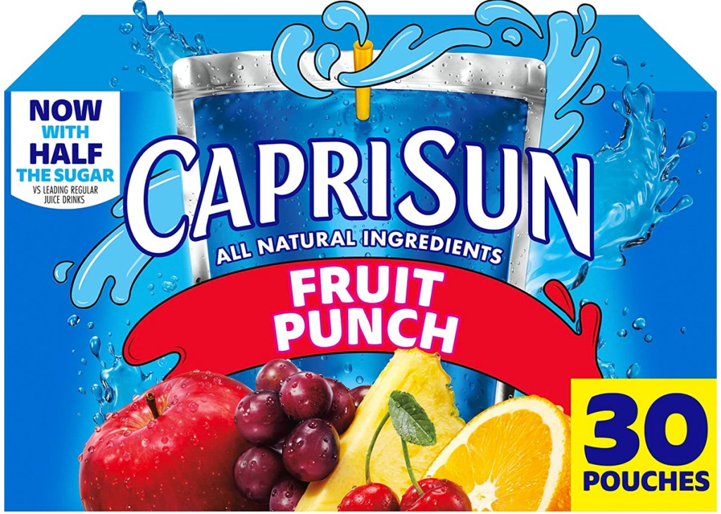 30-count box of Capri Sun Fruit Punch pouches