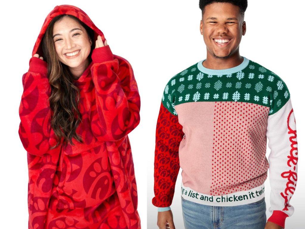 Chick Fil A Festive Wearable Blanket and Sweater