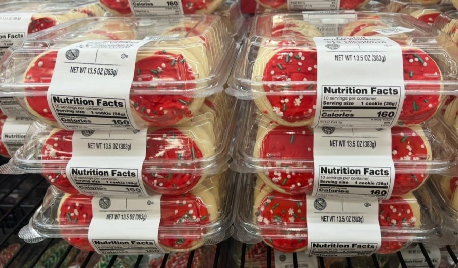 frosted christmas sugar cookies at the store