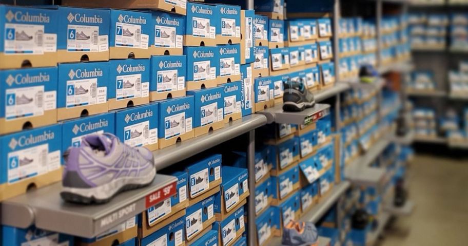Boxes of Columbia Shoes