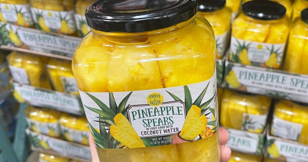 Jar of Costco Pineapple Spears 