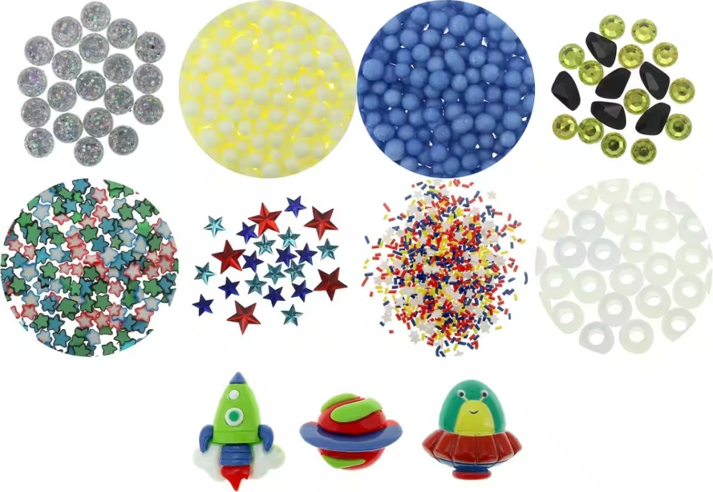 Creatology Sensory Embellishments with an alien and stars theme