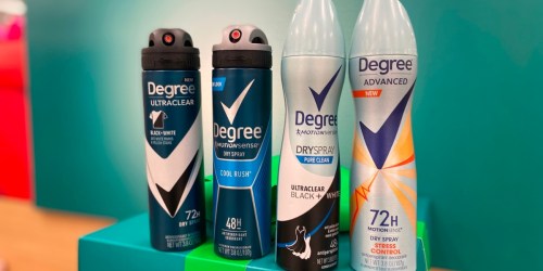 Two Better Than FREE Degree Deodorant Sprays After Cash Back at CVS