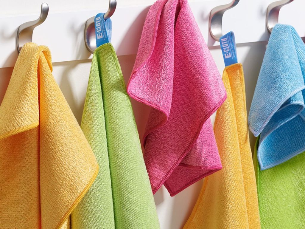 E-Cloth Microfiber Cleaning Cloths hanging