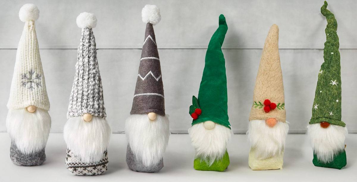 Fabric Holiday gnomes 3-Count Set