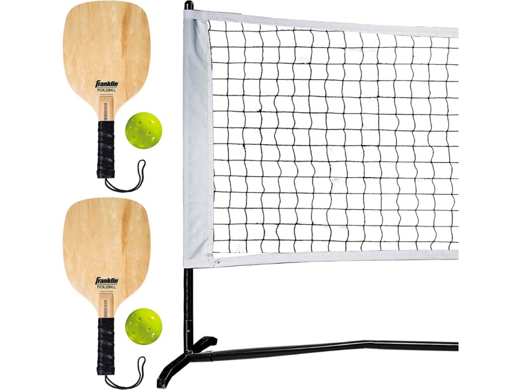 franklin sports pickleball net and paddles