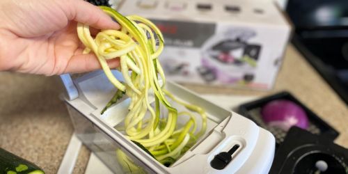 Vegetable Chopper w/ 6 Interchangeable Blades Only $16.99 on Amazon