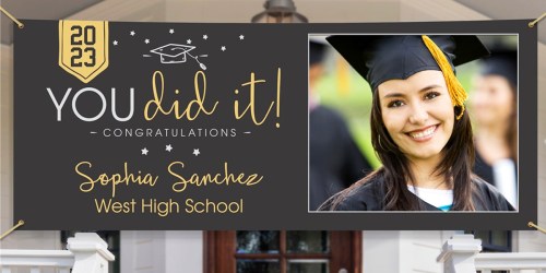 Custom Graduation Banners from $14.99 on Groupon (Personalize w/ Photos, Name, & More!)