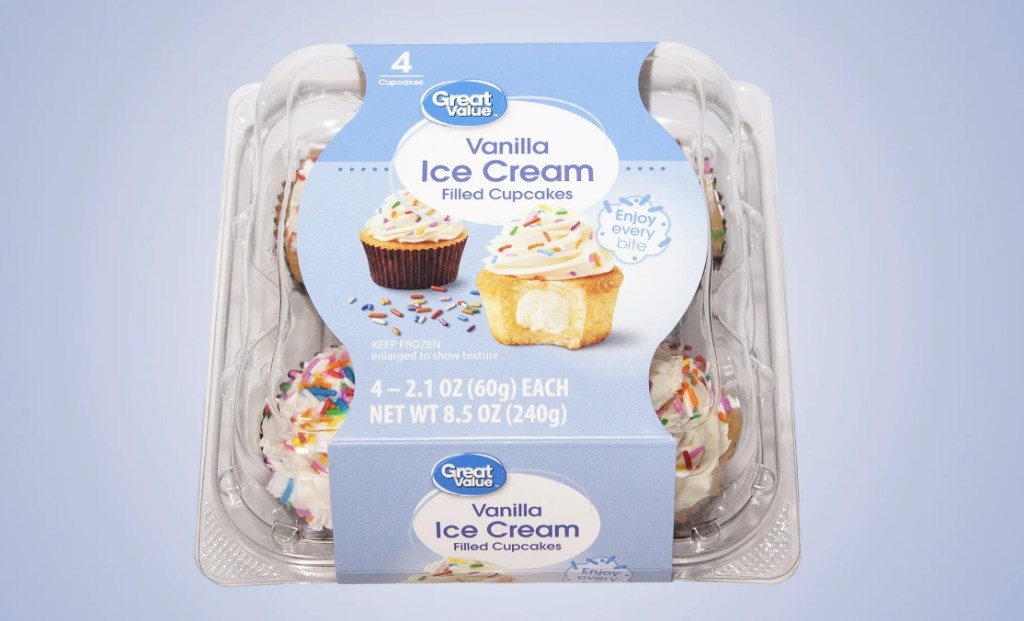 Package of Great Value cupcakes