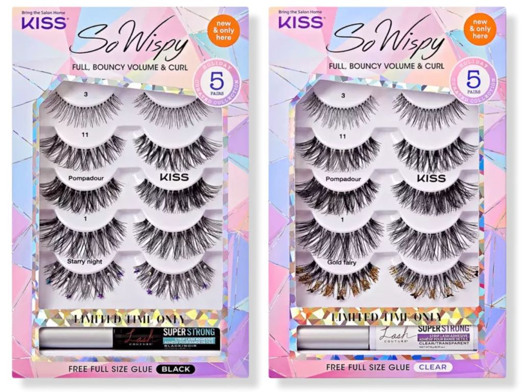 2 boxes of Kiss Wispy False Eyelashes