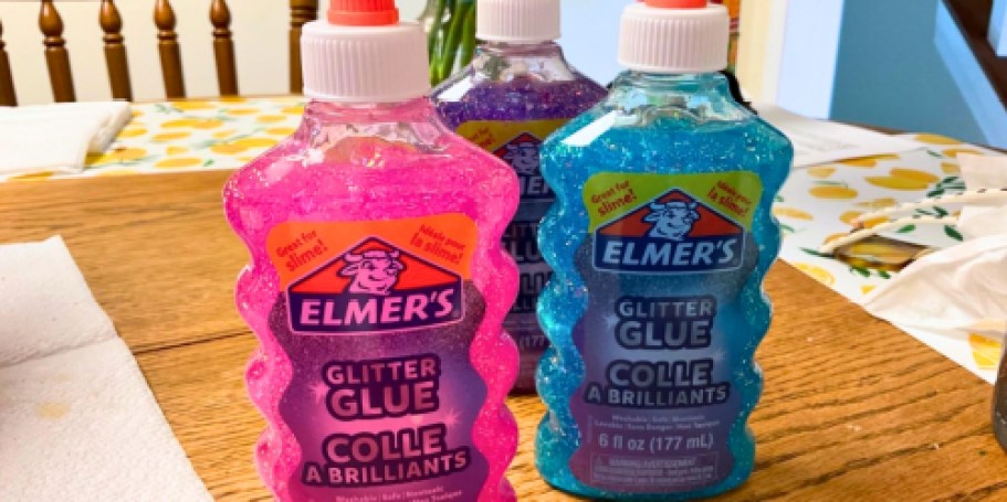 Elmer’s Glitter Glue 3-Pack Just $4.99 on Amazon (Reg. $17) – Great for Slime!