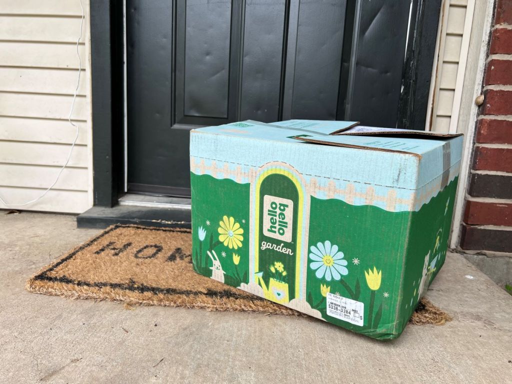 Hello Bello box on a doorstep