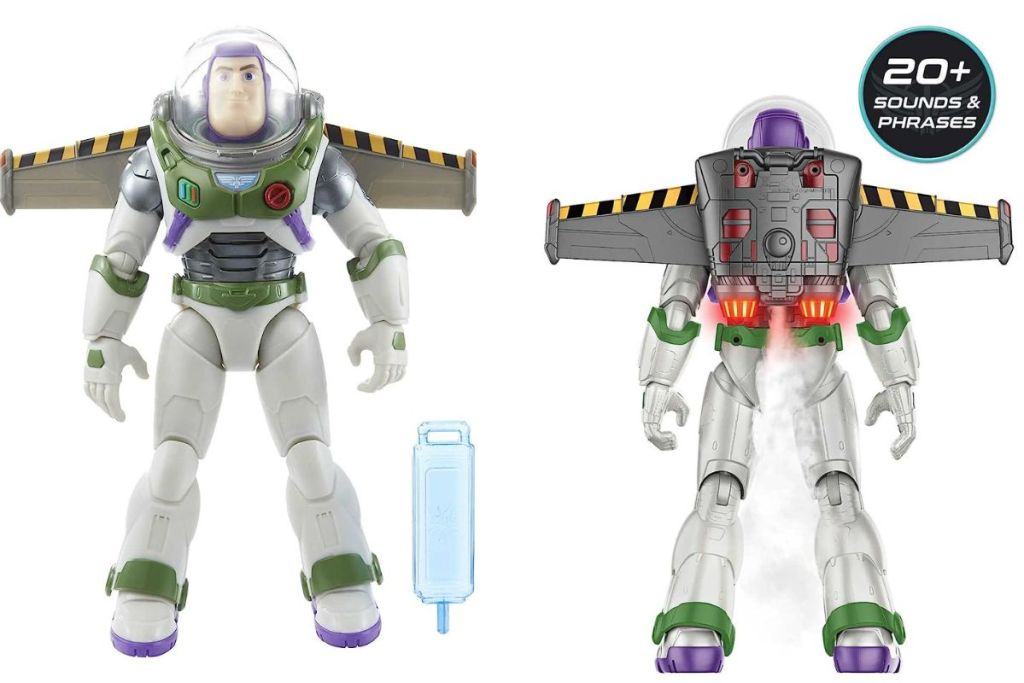 Buzz Lightyear 12-in Action Figure with Vapor Effect & Sounds, Jetpack Liftoff Toy 