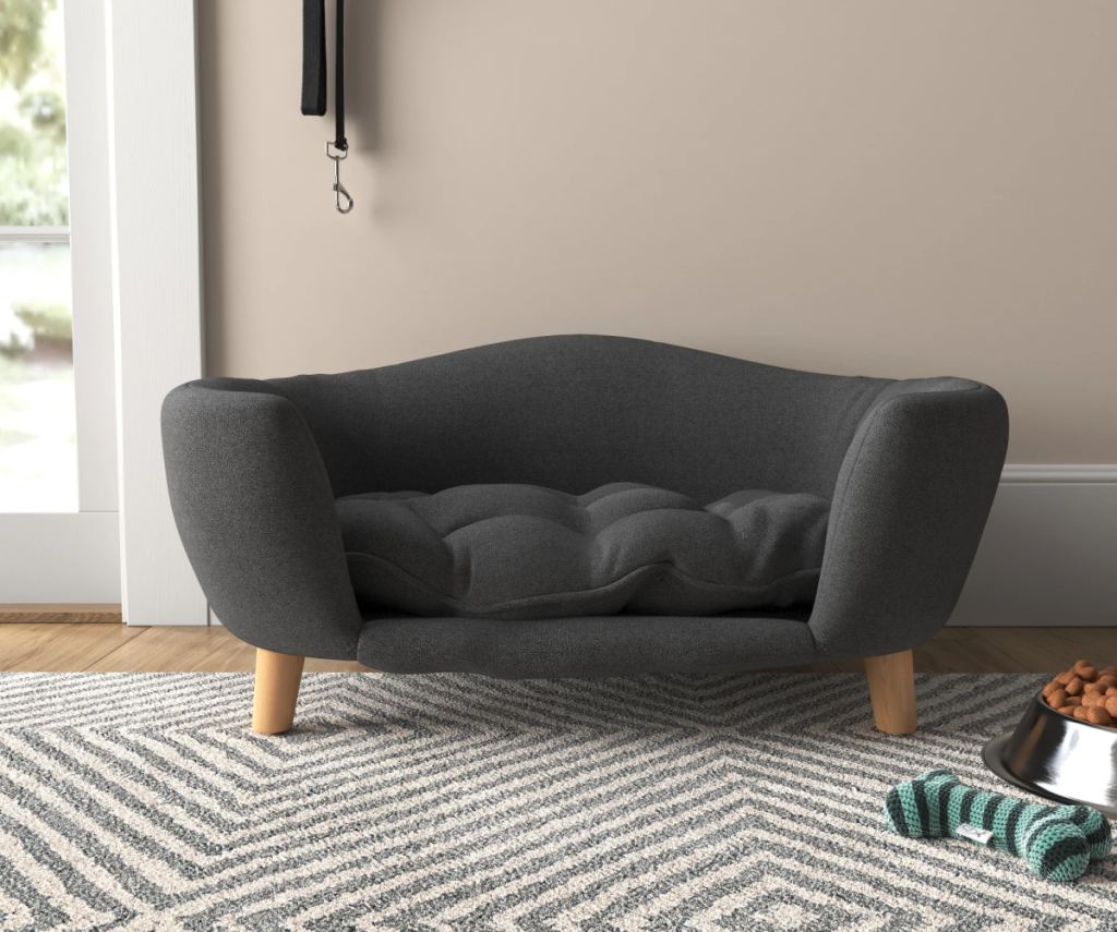 A gray dog couch bed from Wayfair