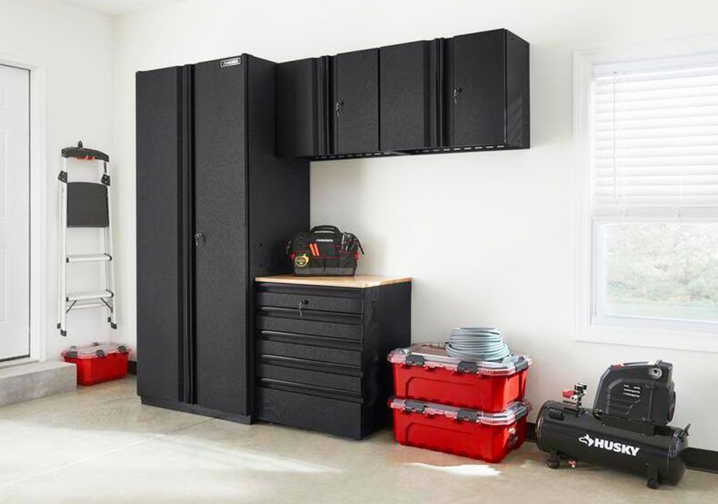 black husky garage storage system