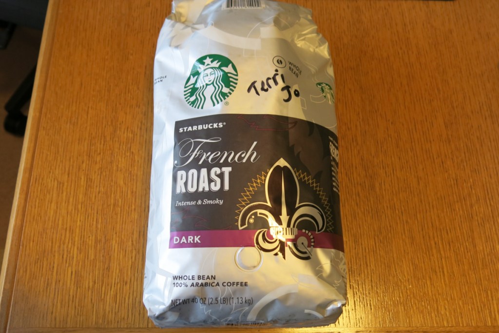 A package of french roast coffee from Starbucks that reader Terri Jo got for FREE using facebook