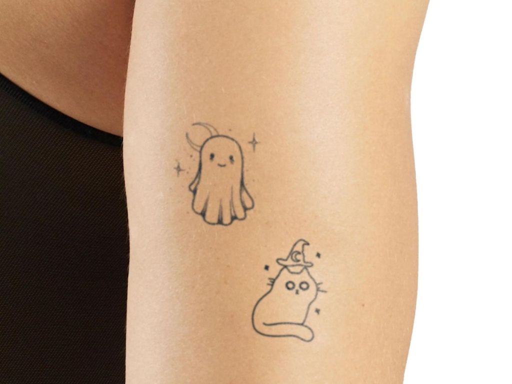 Inkbox-Temporary-Tattoos-Ghost-Cat عبوة من قطعتين من الوشم المؤقت Inkbox مجانًا بعد استرداد النقود في Walmart (تتلاشى خلال أسبوعين)