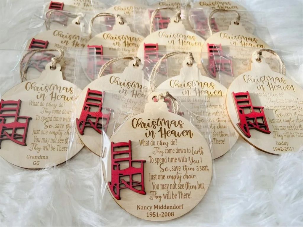 Jane Personalized Christmas in Heaven ornament