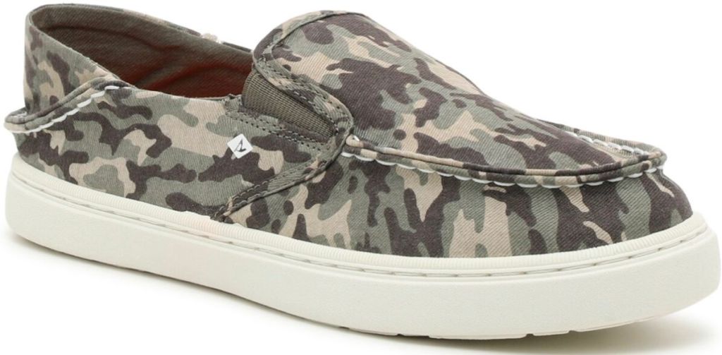 Kids’ Sperry Salty Slip-On Sneaker in Multicolor camo print
