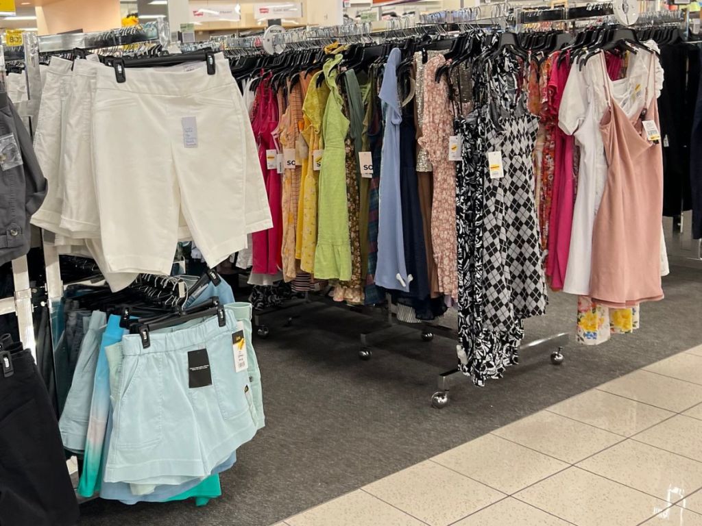 racks of women's clothing at Kohl's