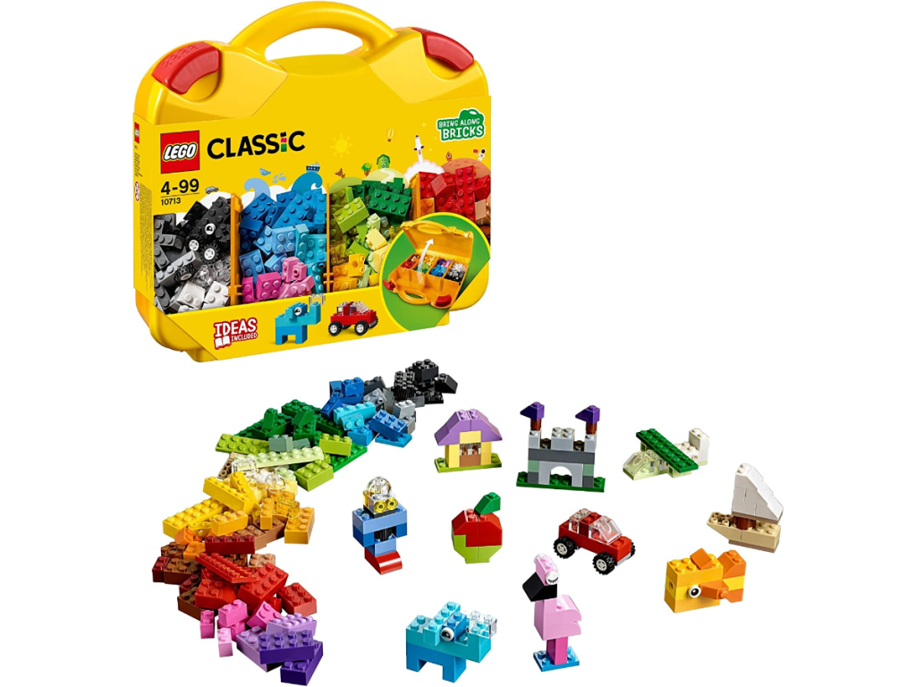 LEGO suitcase with Lego bricks 