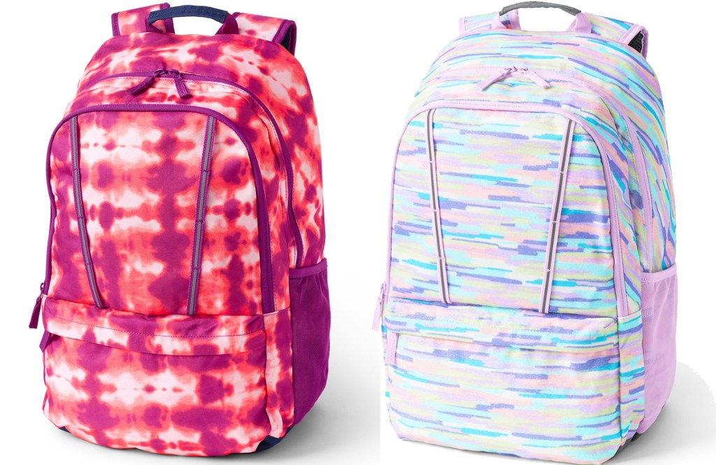 pink and purple large backpacks