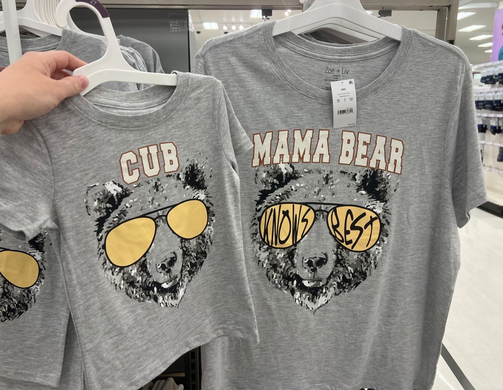 Mama Bear and Cub T-shirt in Target Store