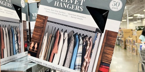Member’s Mark Velvet Hangers 50-Pack Only $11.98 on SamsClub.com